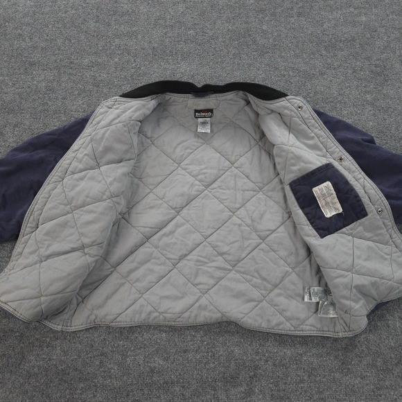 Bulwark FR Jacket Mens Large Blue Flame Resistant Quilted Bomber Workwear - Picture 5 of 16